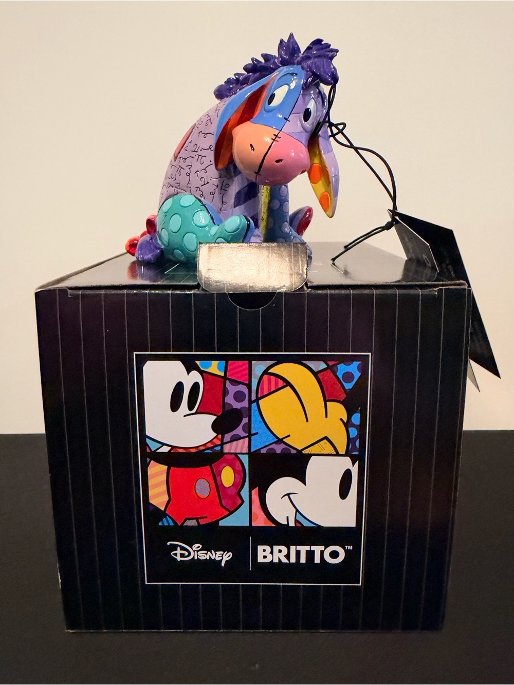 Disney Britto Multicolor Eeyore Figurine - Purple Blue Pink Teal
